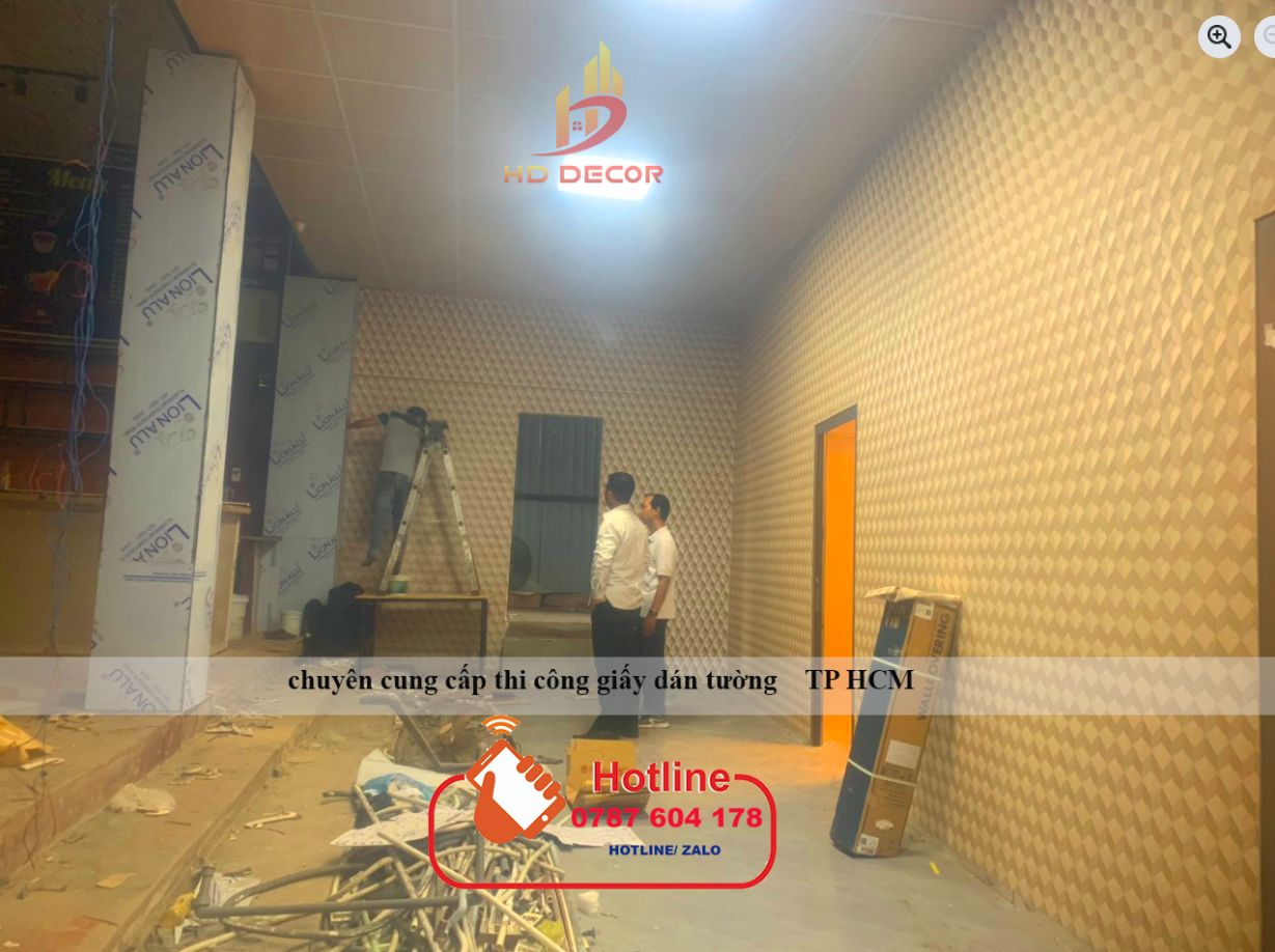 đơn vị thi công giấy dán tường giá rẻ - uy tín