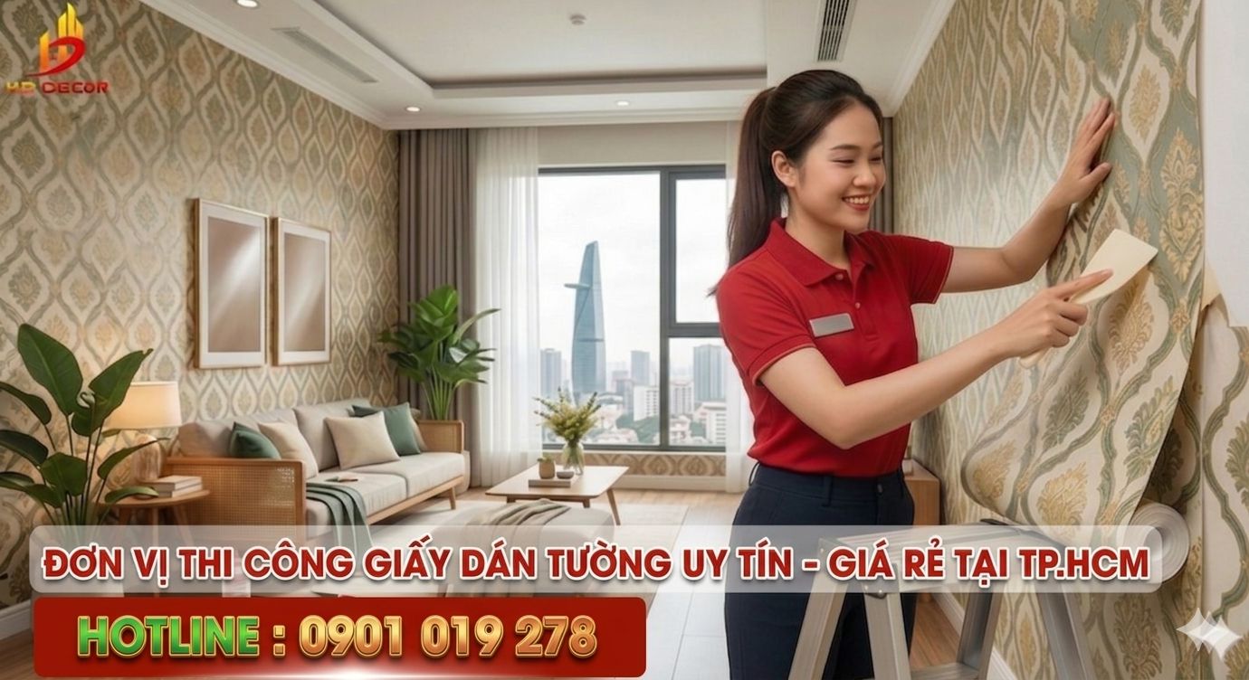 đơn vị thi công giấy dán tường uy tín giá rẻ tại TP.HCM