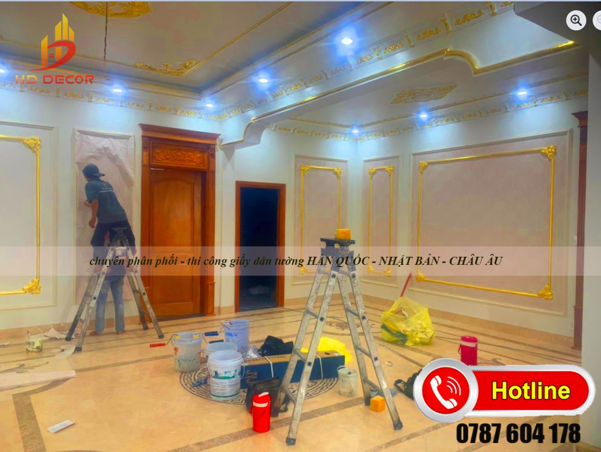 đơn vị thi công giấy dán tường