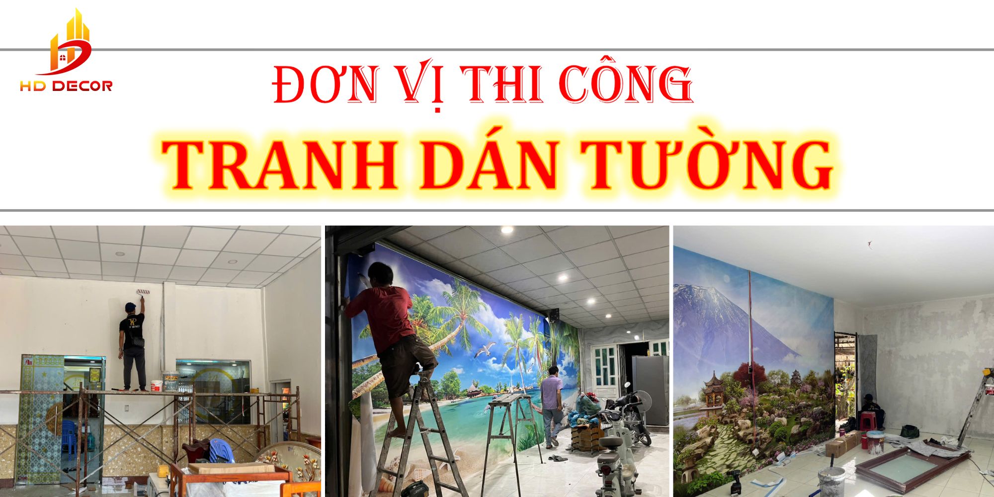 ĐƠN Vị thi công tranh dán tường giá rẻ - uy tín 