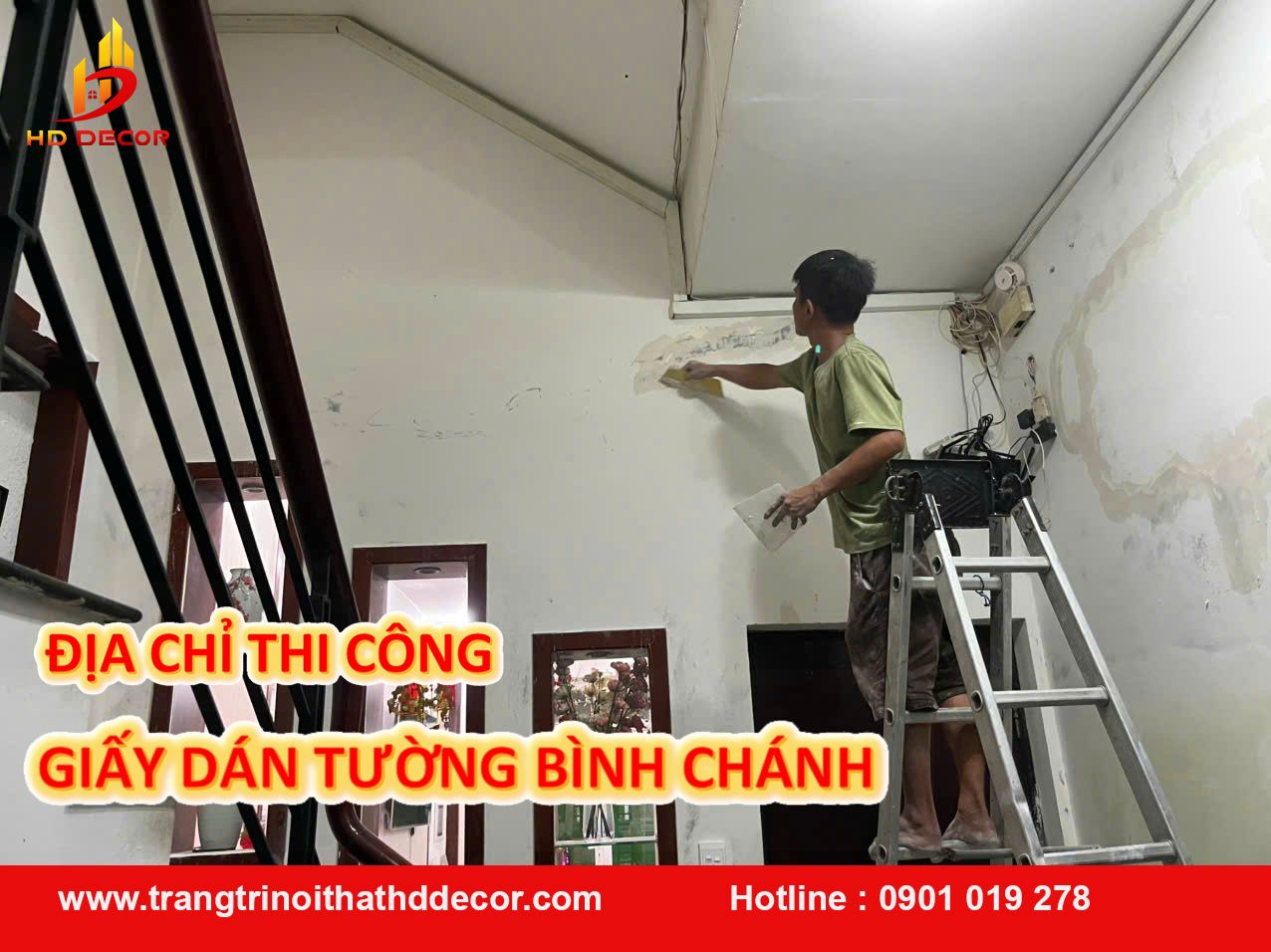 địa chỉ thi công giấy dán tường bình chánh 