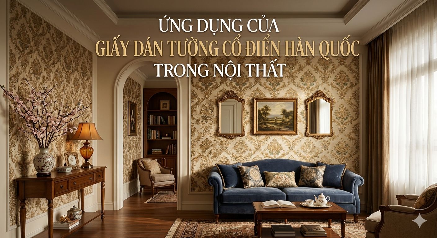 ỨNG DỤNG CỦA GIẤY DÁN TƯỜNG CỔ ĐIỂN HÀN QUỐC TRONG NỘI THẤT