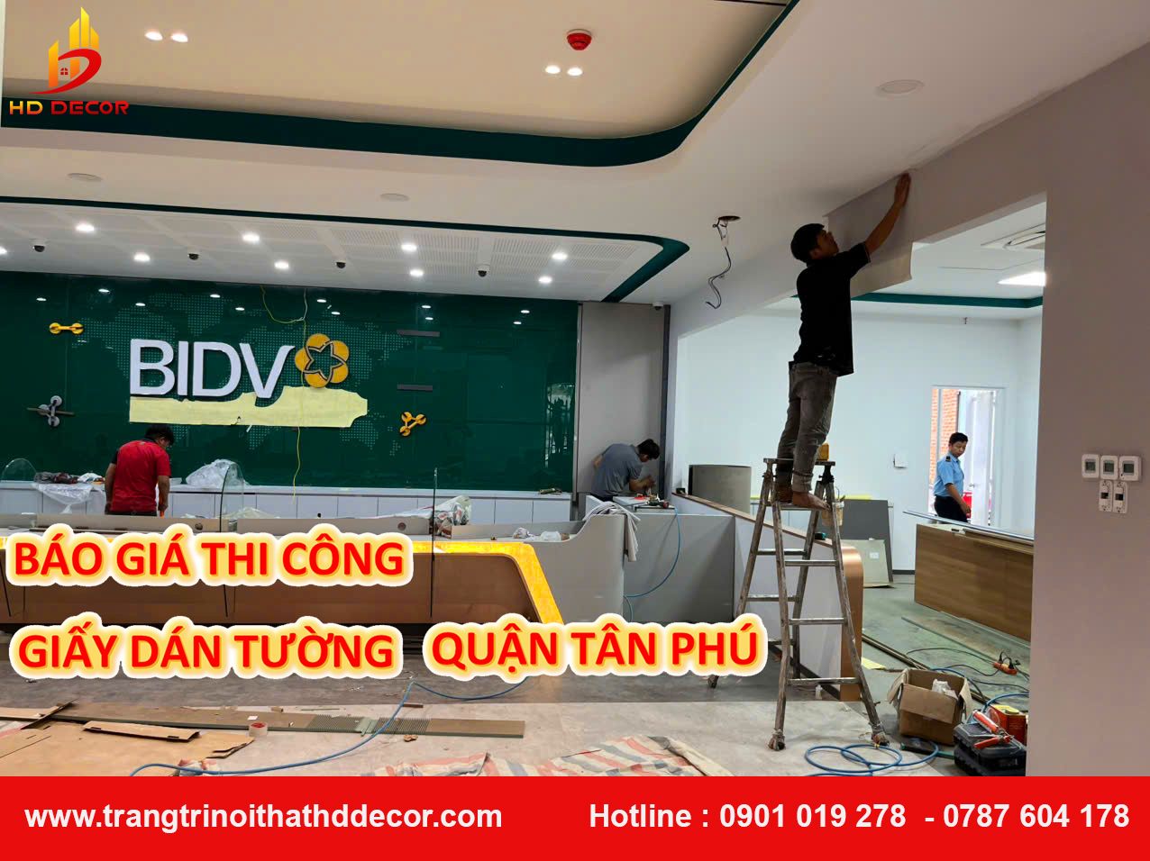 báo giá thi công giấy dán tường quận tân phú 