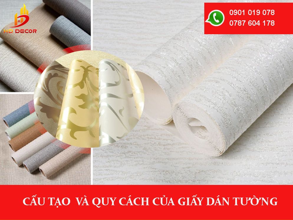 cấu tạo và quy cách của giấy dán tường 