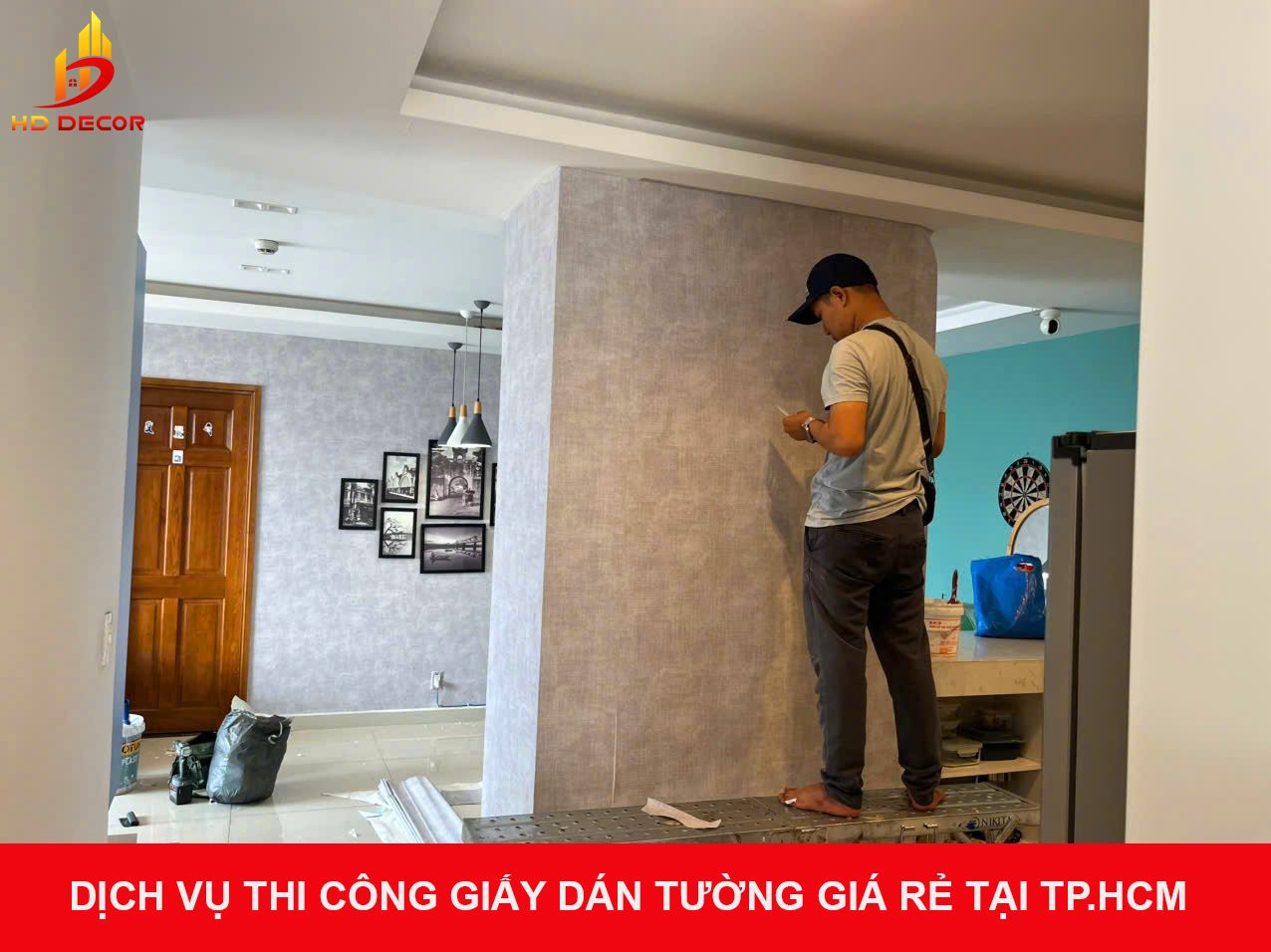 dịch vụ thi công giấy dán tường giá rẻ tại tp.hcm  