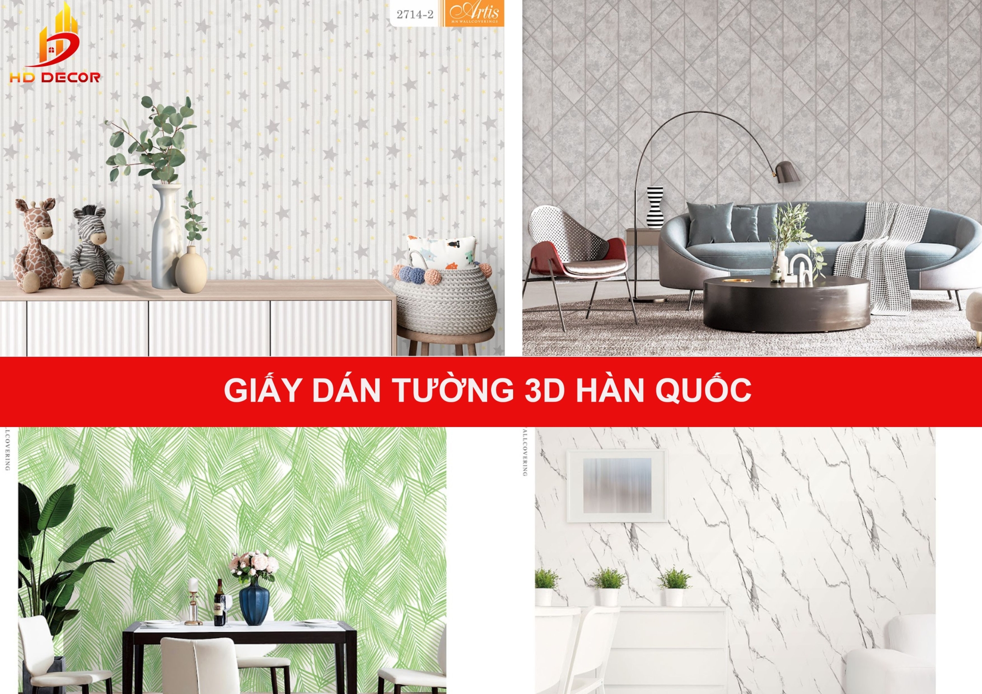 giấy dán tường 3D HÀN QUỐC 