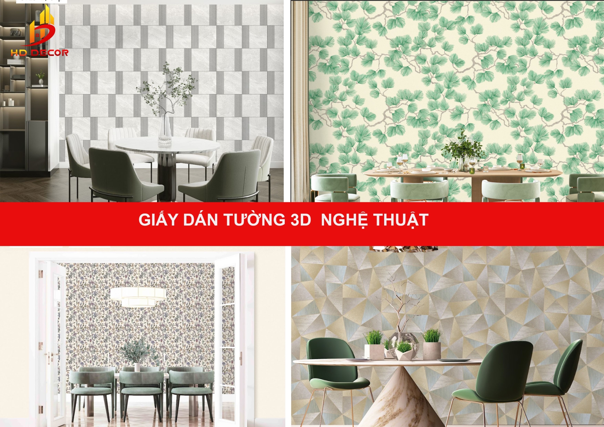 giấy dán tường 3d nghệ thuật 