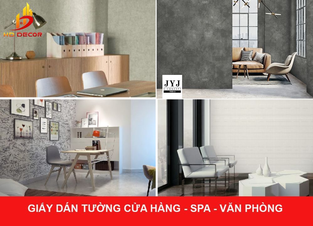 giấy dán tường văn phòng cửa hàng