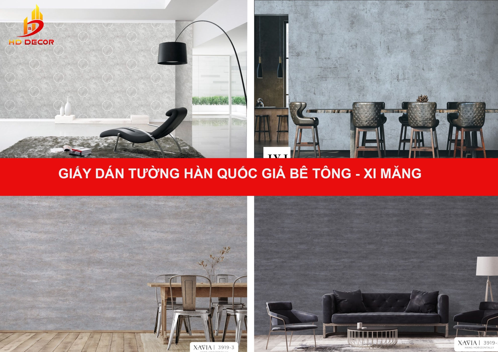 giấy dán tường giả bê tông - xi măng 