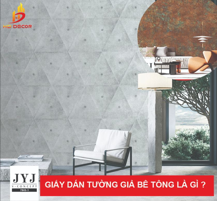 GIẤY DÁN TƯỜNG GIẢ BÊ TÔNG LÀ GÌ ? 