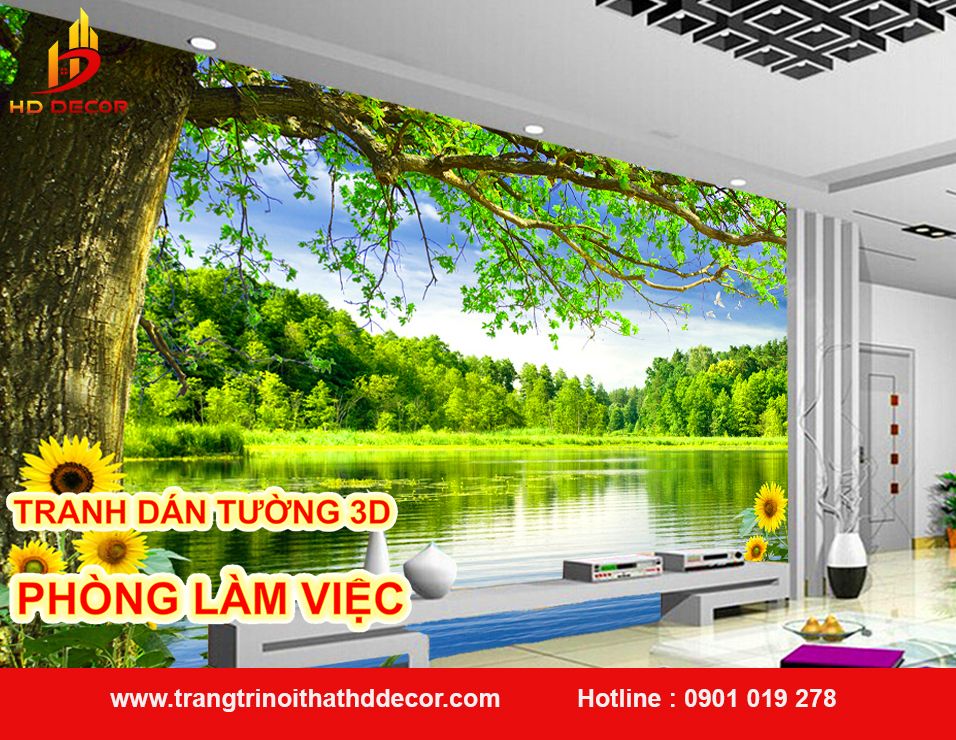 giấy dán tường phòng làm việc 