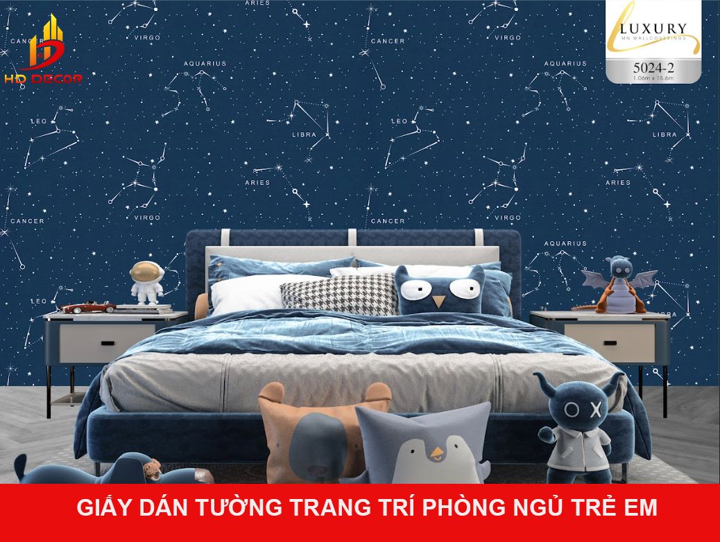 giấy dán tường cho phòng ngủ trẻ em 
