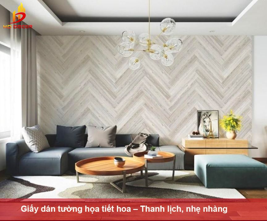 Giấy dán tường họa tiết hoa – Thanh lịch, nhẹ nhàng