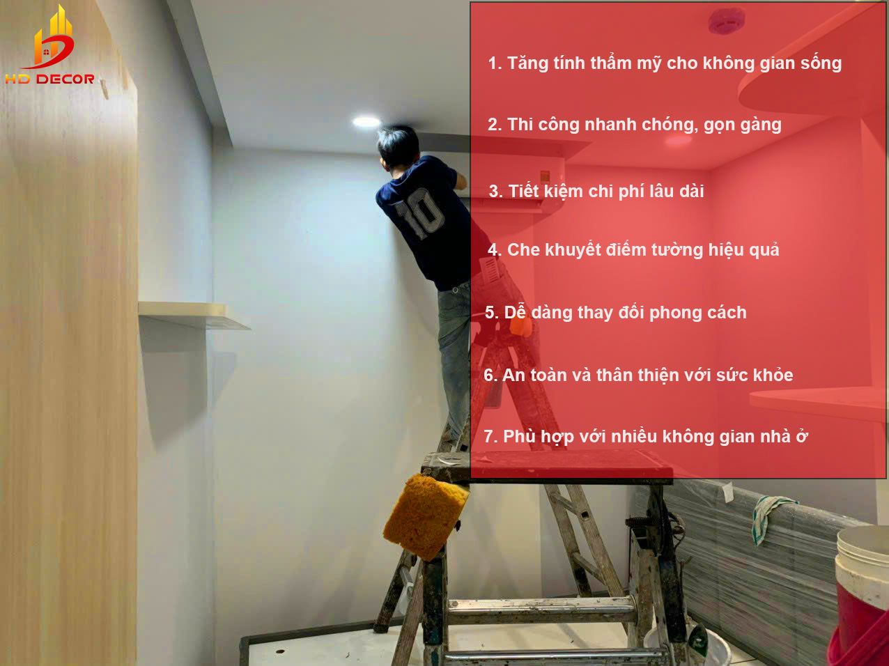 lợi ích khi thi công giấy dán tường nhà ở