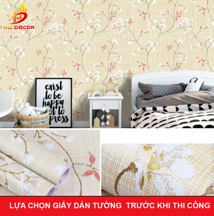 lựa chọn giấy dán tường phù hợp trước khi thi công giấy dán tường