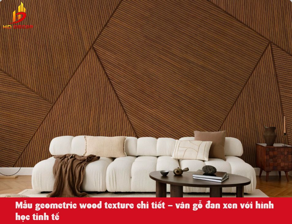 Mẫu geometric wood texture chi tiết – vân gỗ đan xen với hình học tinh tế