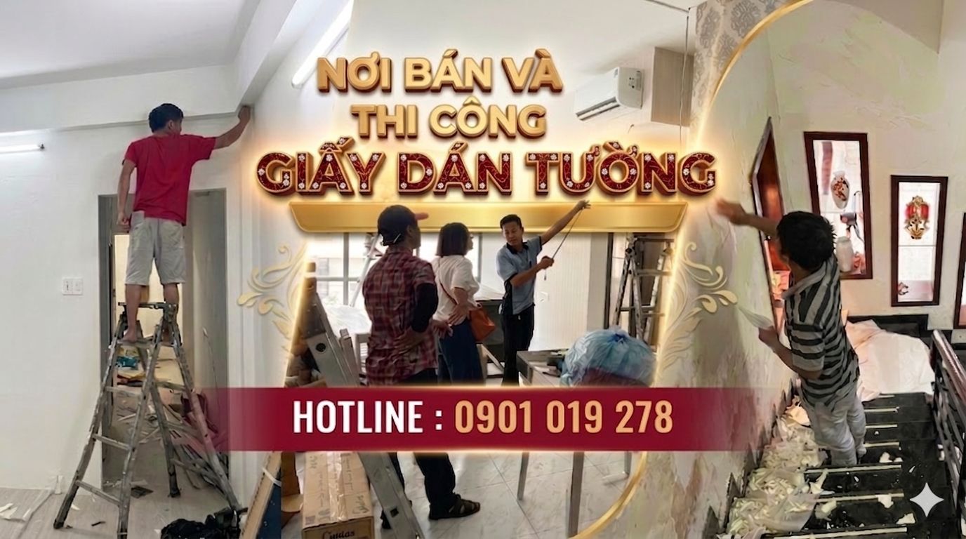 NƠI BÁN và thi công giấy dán tường uy tín giá rẻ tại tp.,hcm