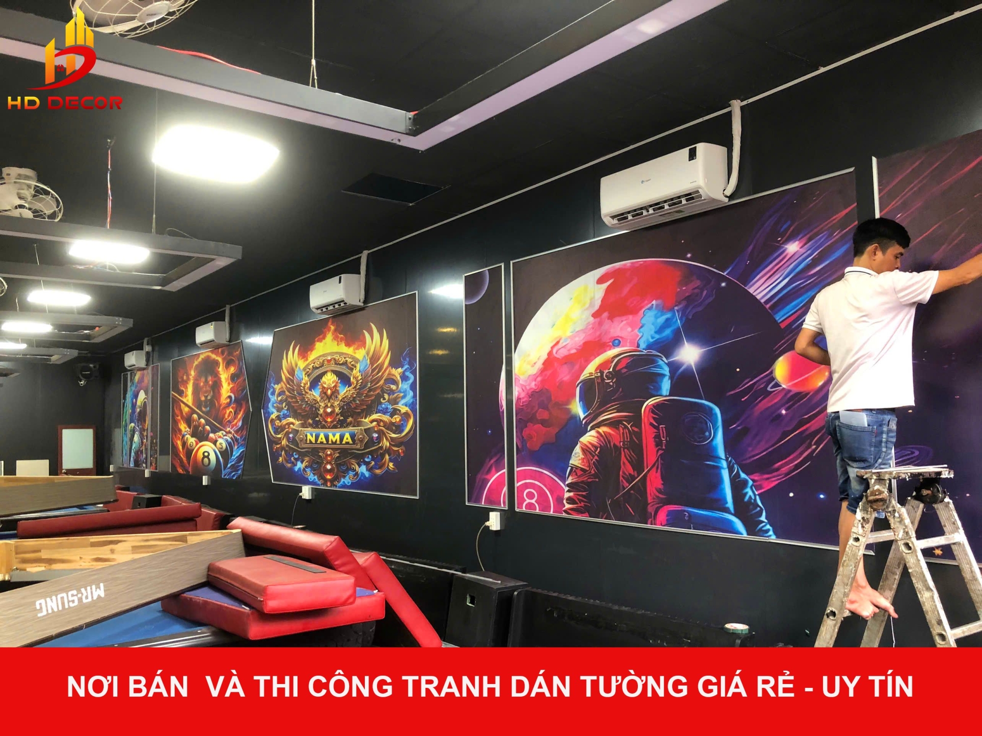 nơi bán và thi công tranh dán tường giá rẻ - uy tín 