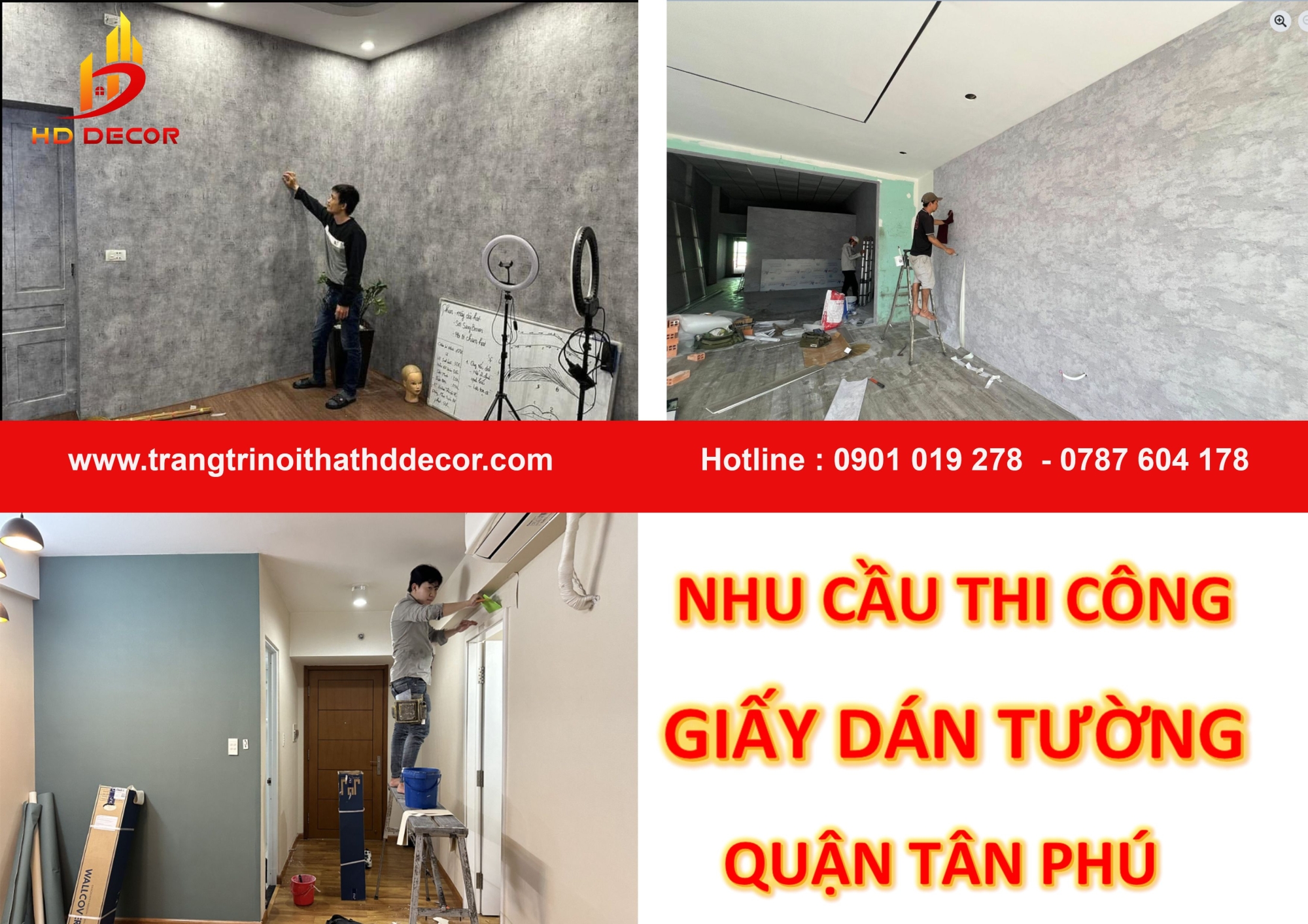 nhu cầu thi công giấy dán tường quận tân phú 