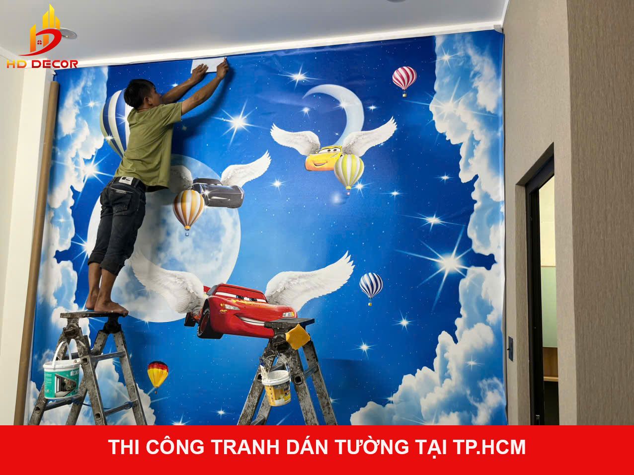 thi công tranh dán tường tại TP.HCM 