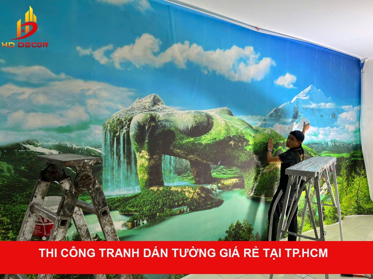 thi công tranh dán tường giá rẻ tại tp.hcm 