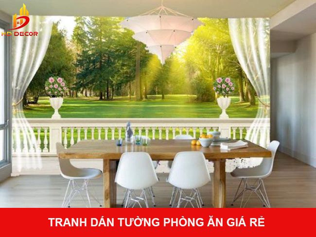 tranh dán tường phòng ăn giá rẻ 