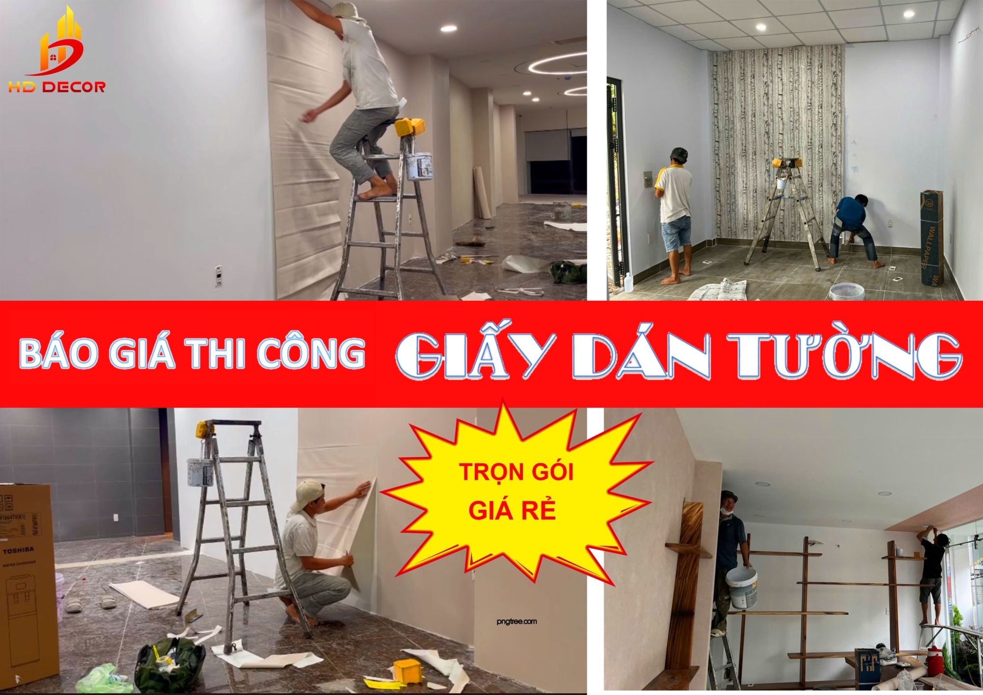 báo giá thi công giấy dán tường trọn gói giá rẻ