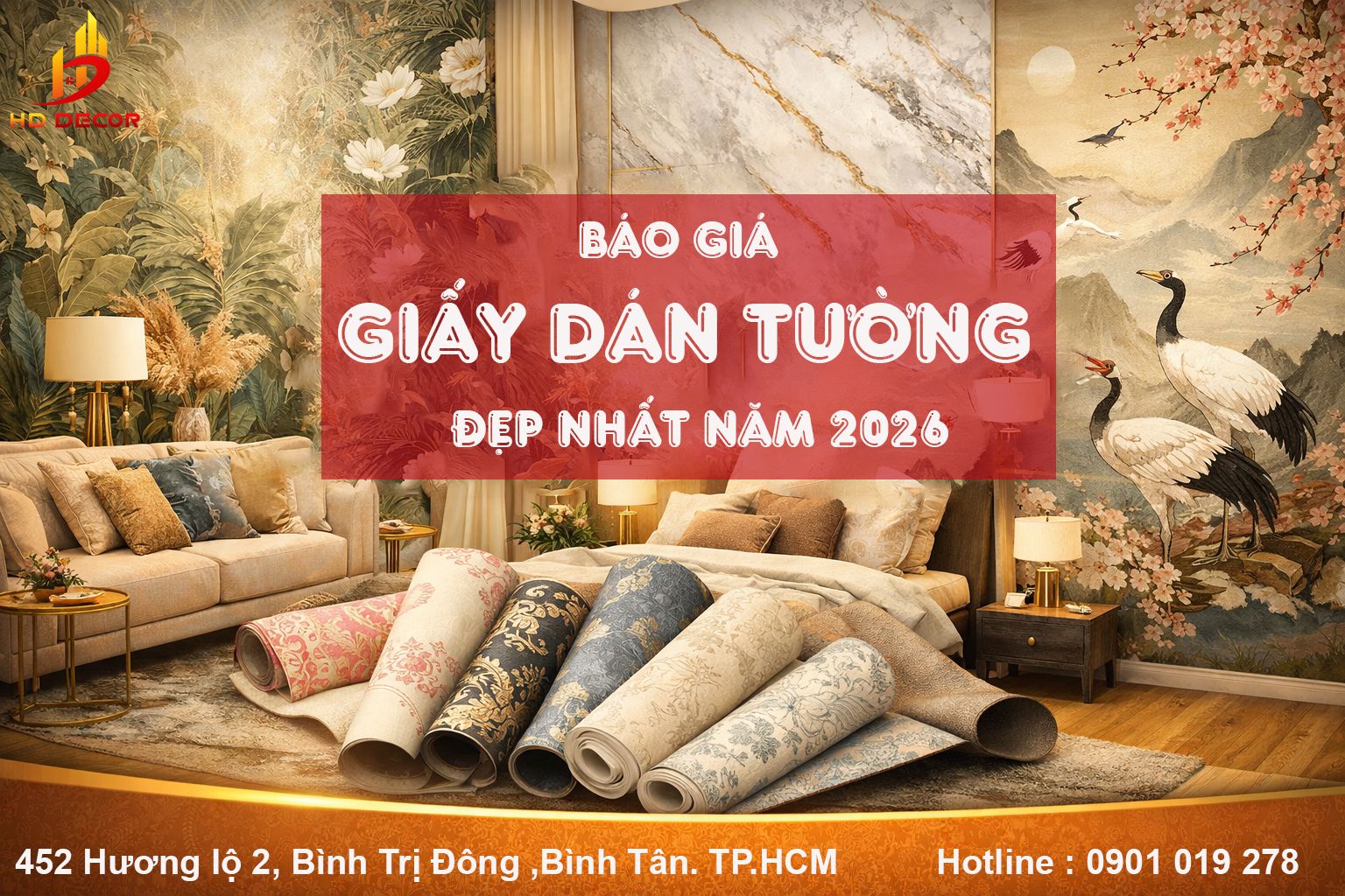 báo giá giấy dán tường đẹp nhất năm 2026