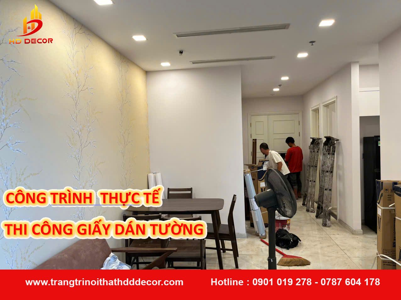 công  trình thực tế thi công giấy dán tường quận tân phú 
