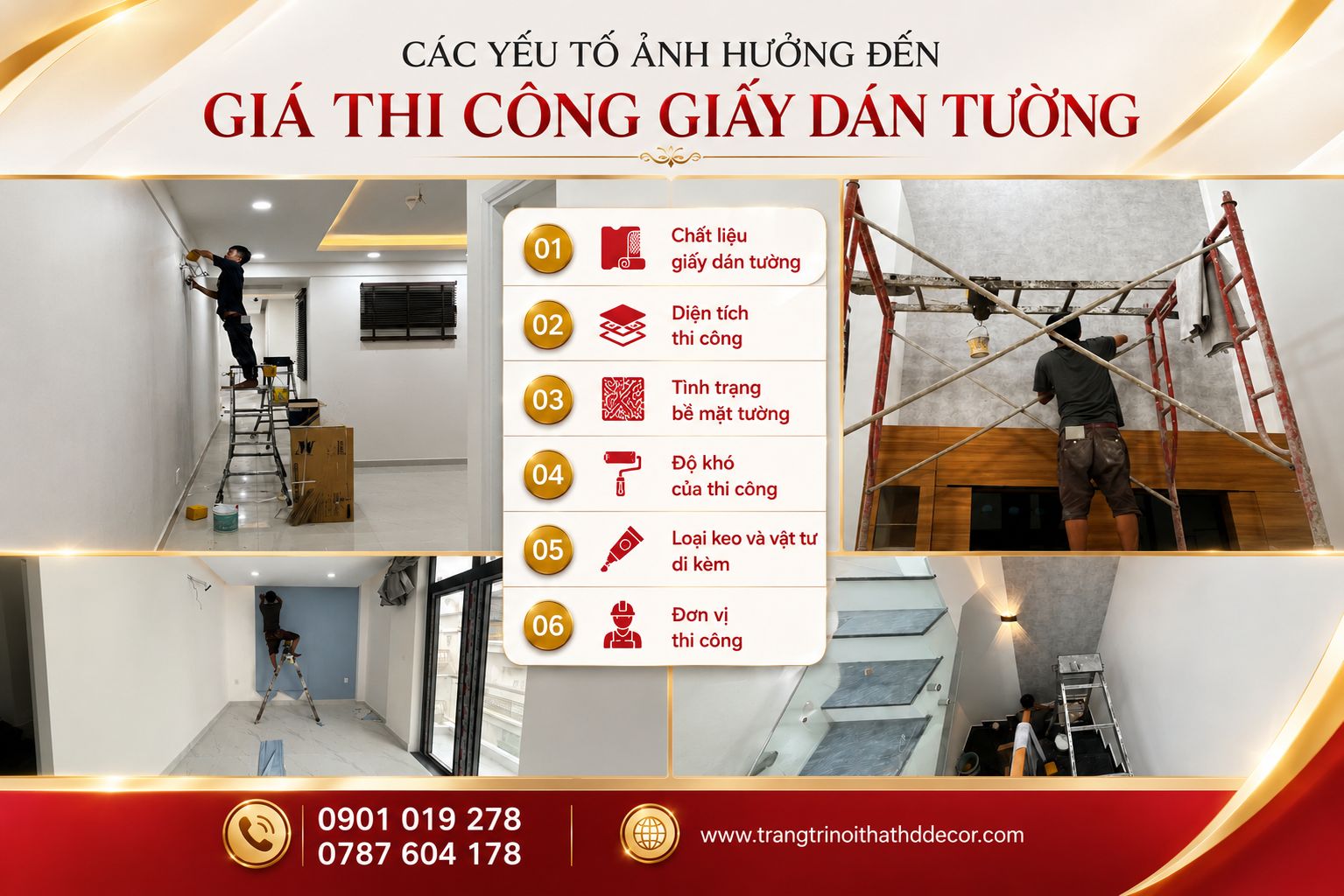 các yếu tố ảnh hưởng đến giá giấy dán tường