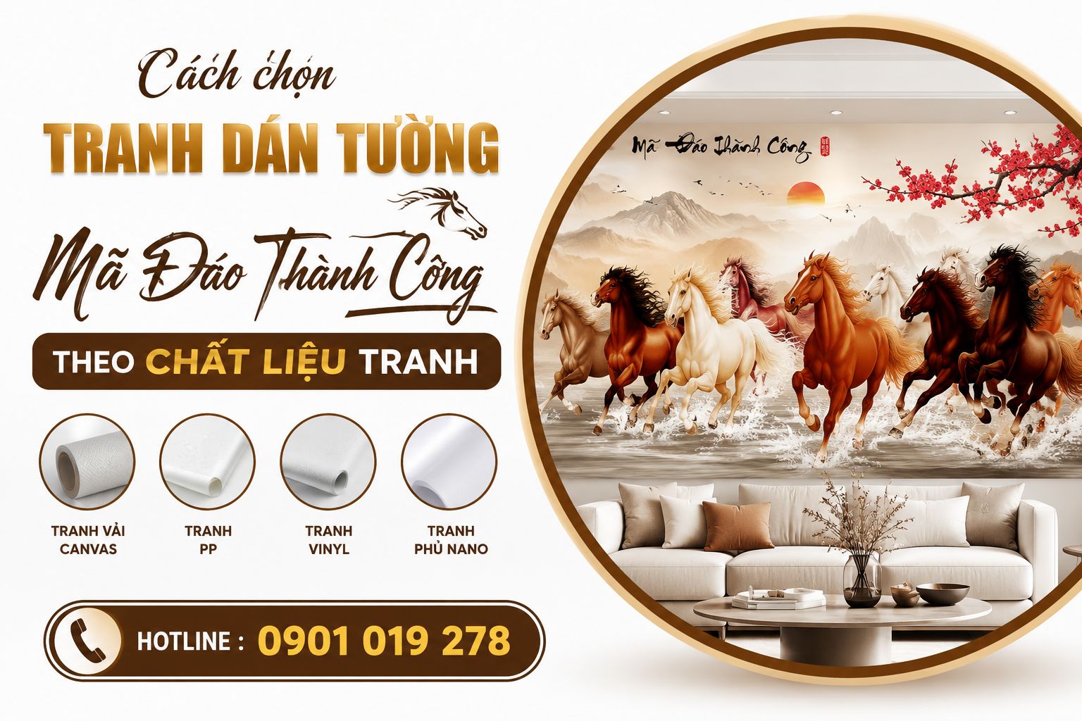 cách chọn tranh dán tường mã đáo thành công theo chất liệu 
