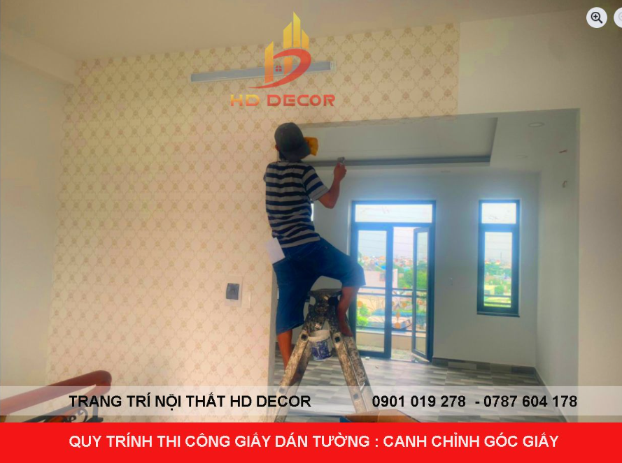 quy trình thi công giấy dán tường tại tp.hcm
