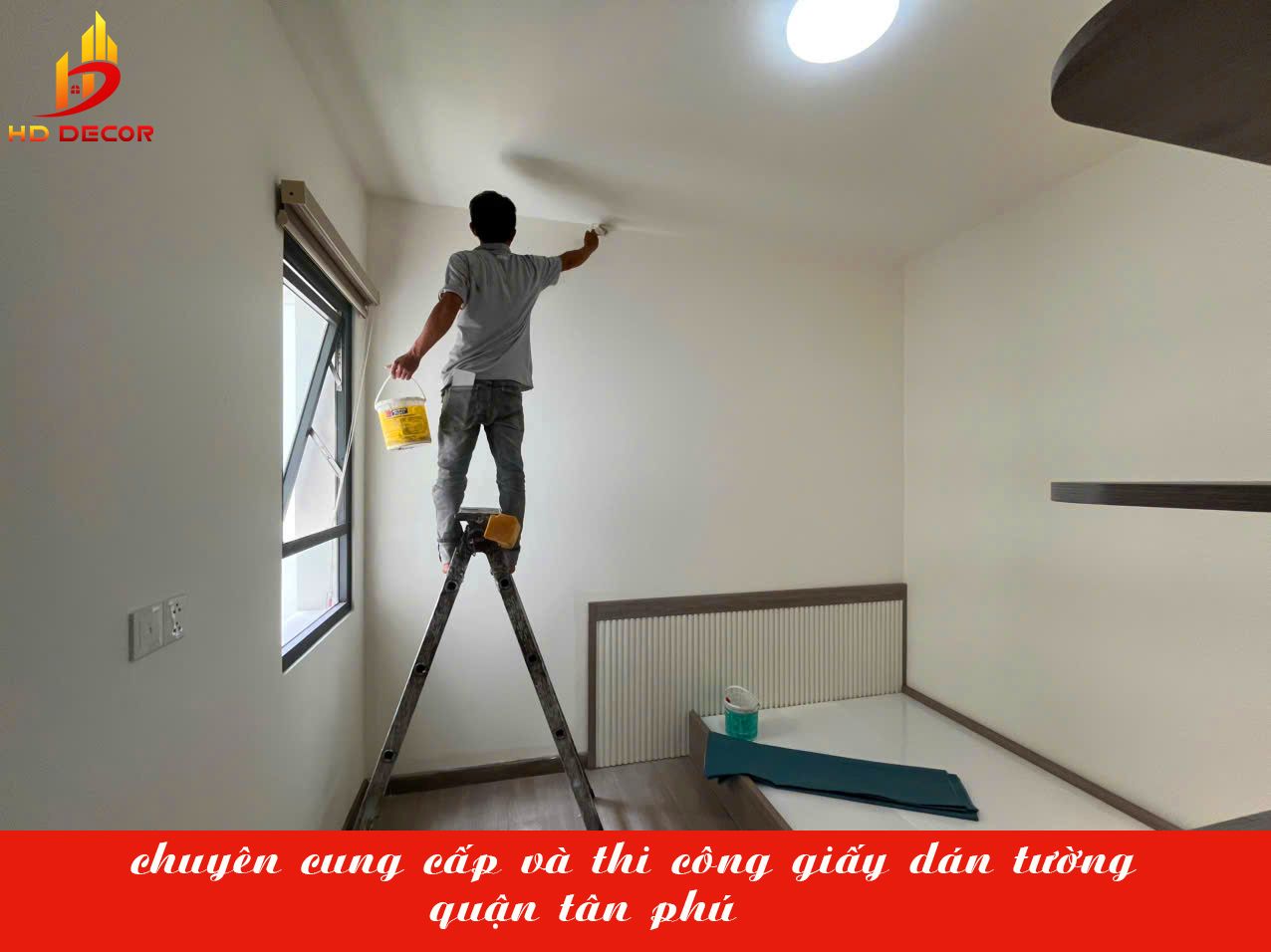 chuyên cung cấp và thi công giấy dán tường quận Tân phú 