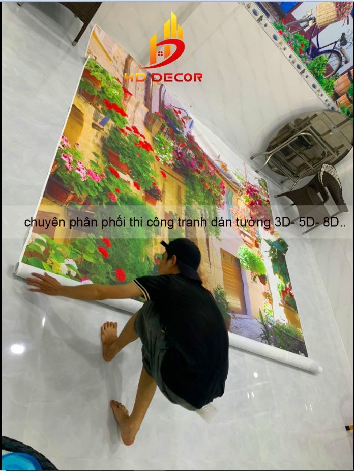 Dịch vụ thi công tranh dán tường 3D -5D-8d