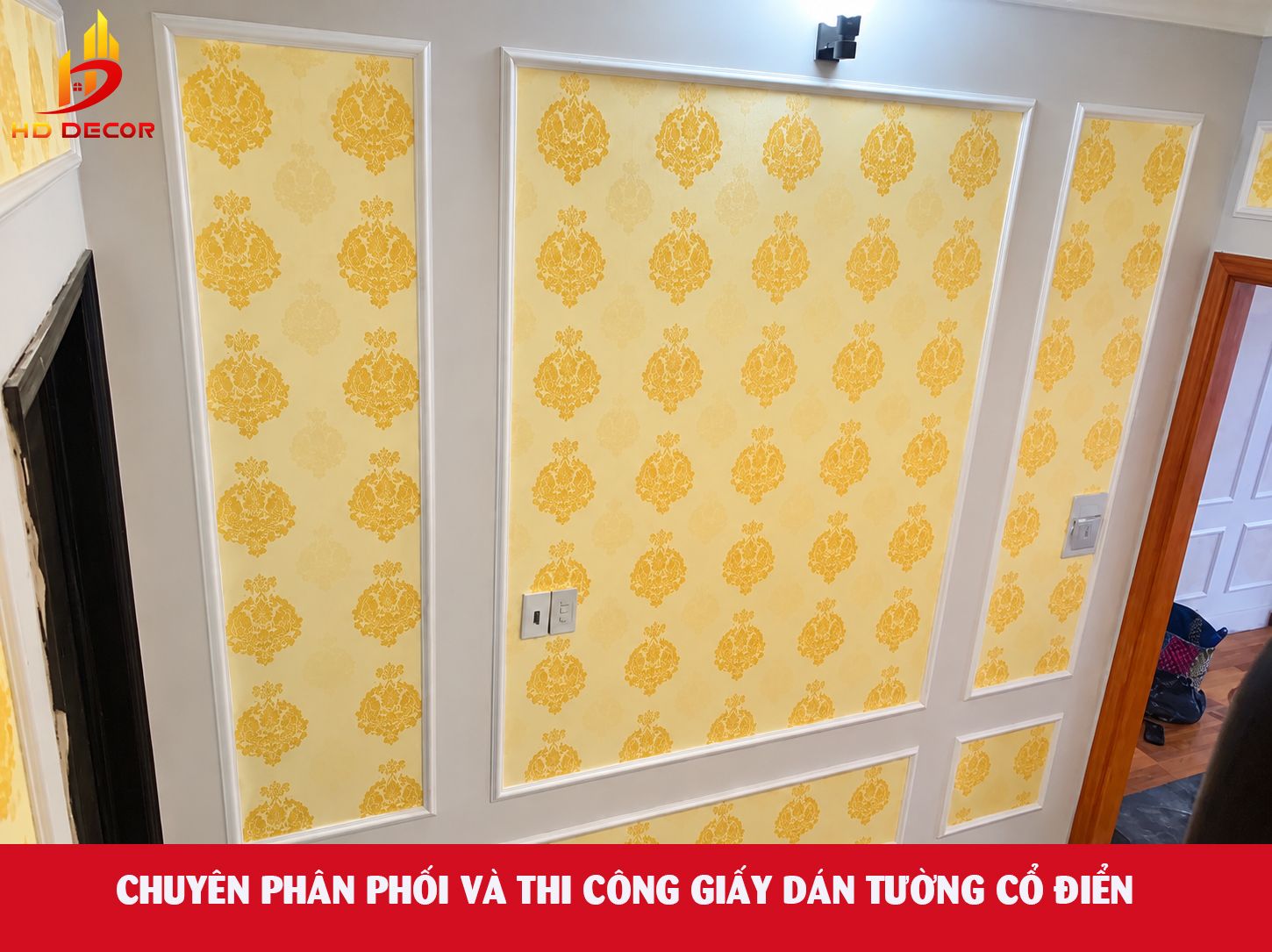 chuyên phân phối và thi công giấy dán tường cổ điển 