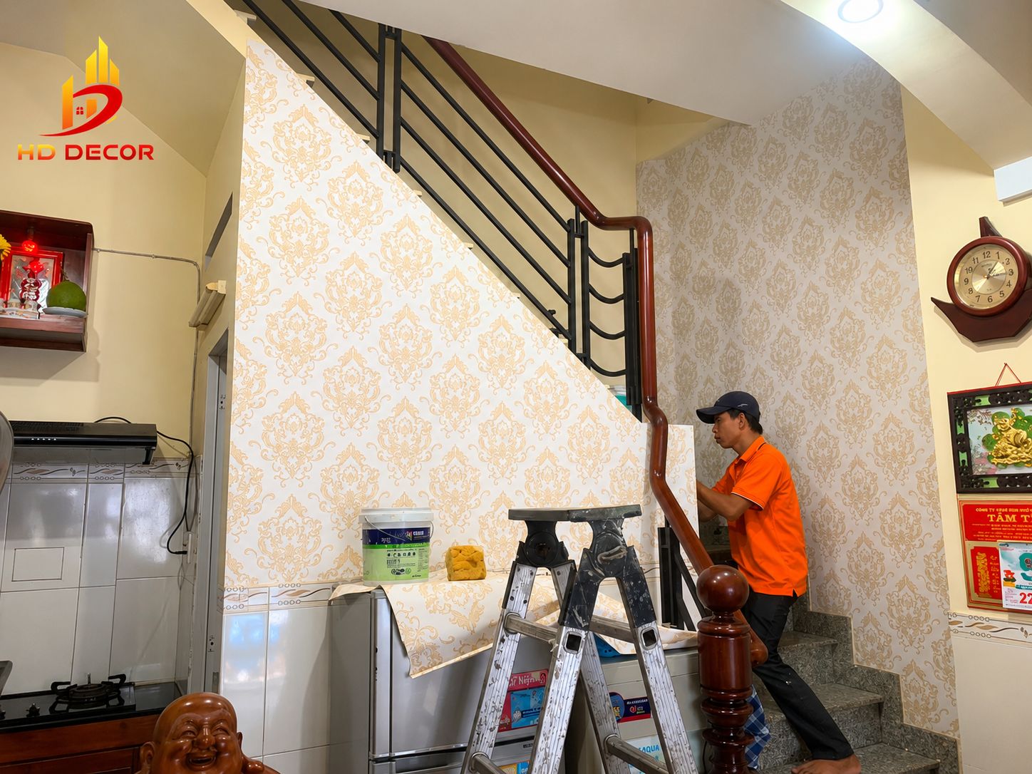 công trình thi công giấy dán tường thực tế quận bình tân