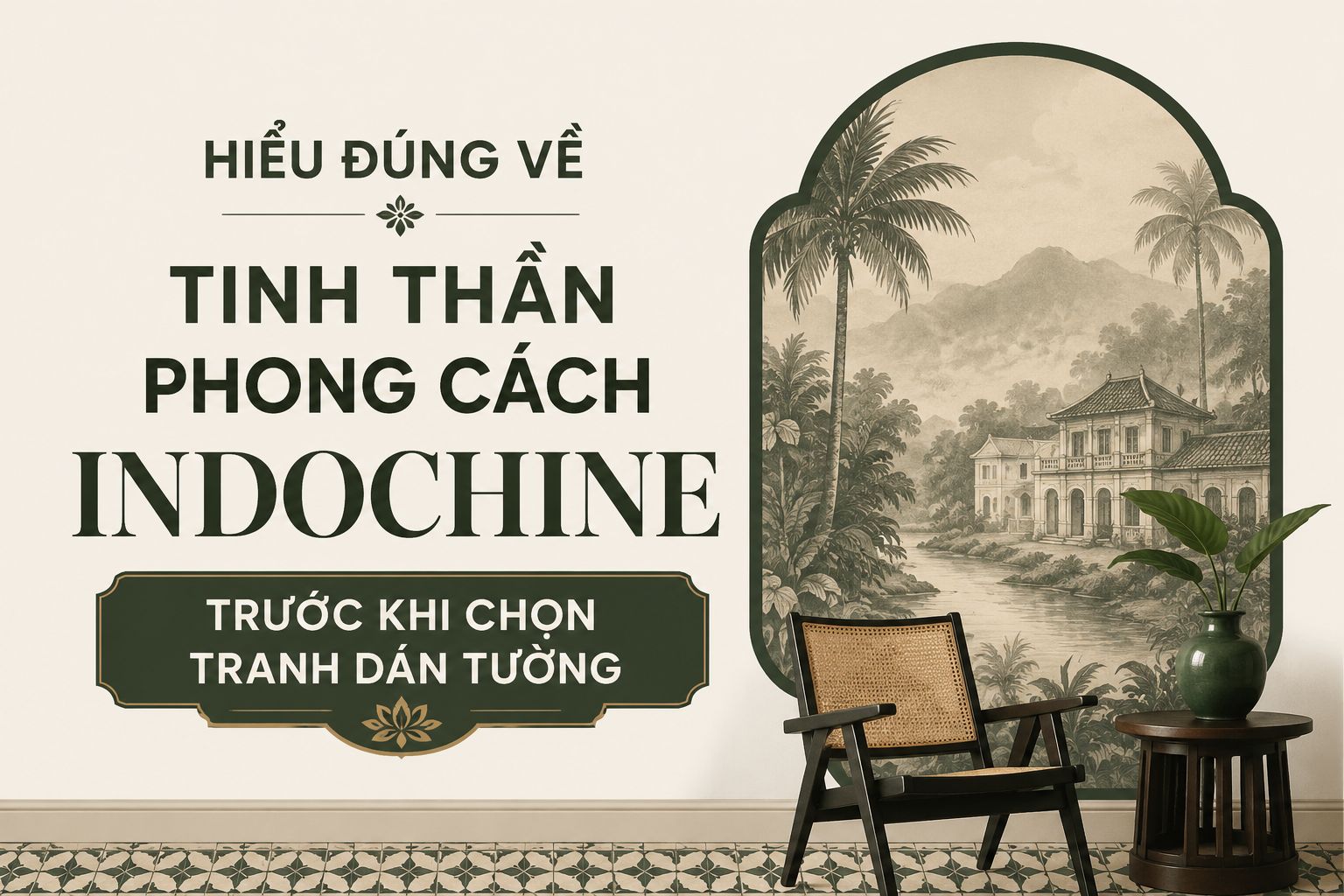hiểu đúng về tranh dán tường indochine trước khi chọn tranh