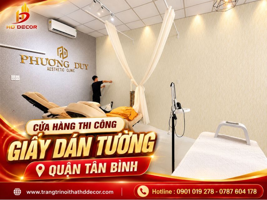 cửa hàng thi công giấy dán tường quận tân bình