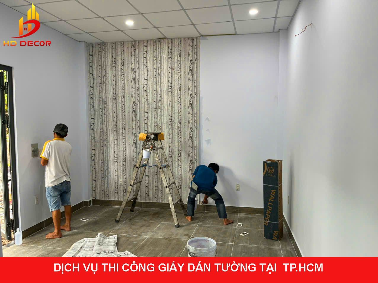 dịch vụ thi công giấy dán tường 