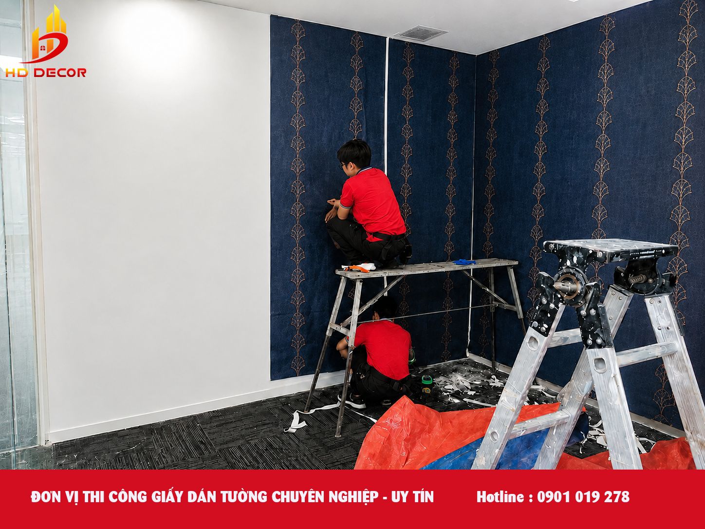 đơn vị thi công giấy dán tường giá rẻ uy tín 