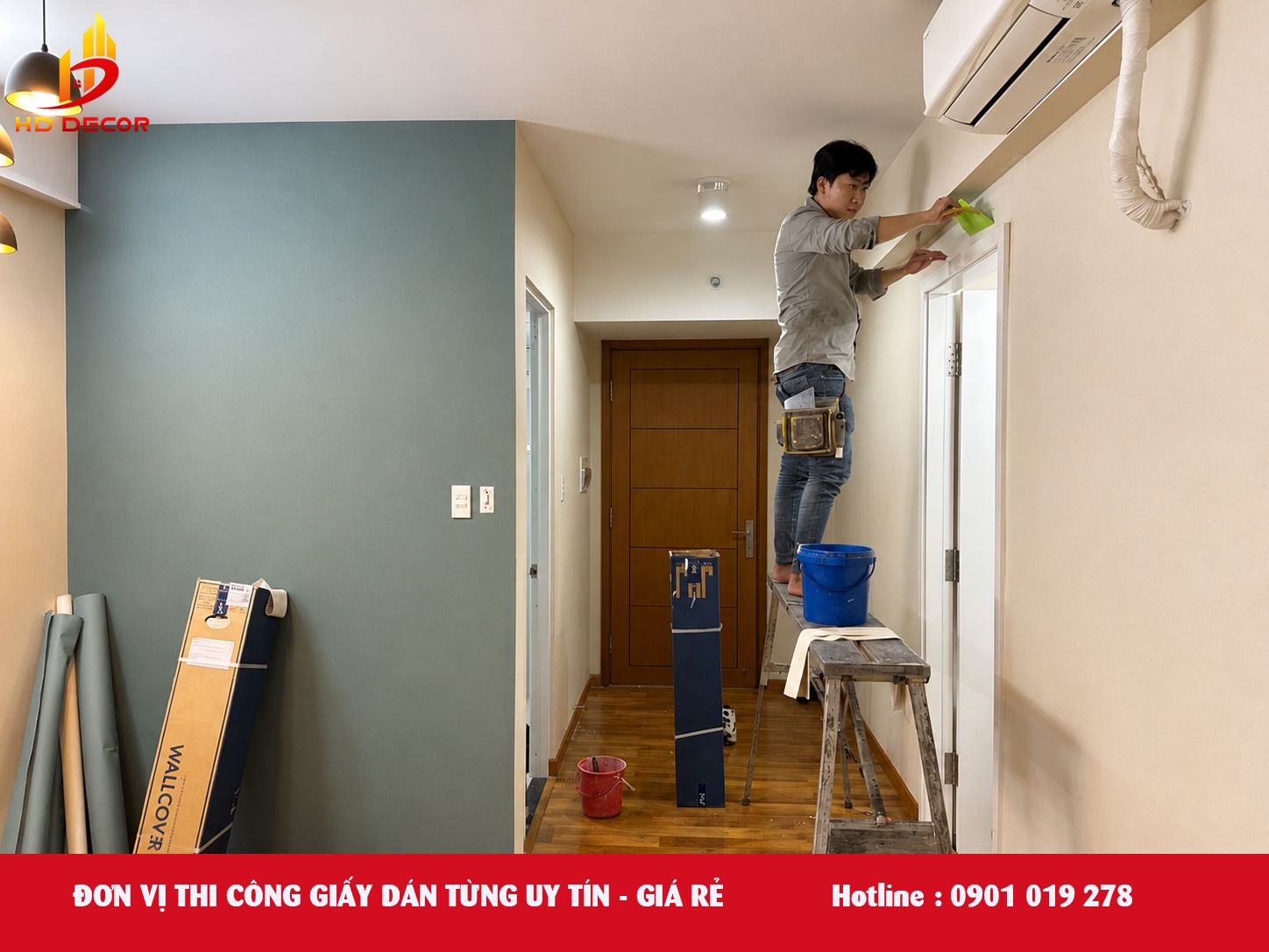 đơn vị thi công giấy dán tường giá rẻ uy tín 
