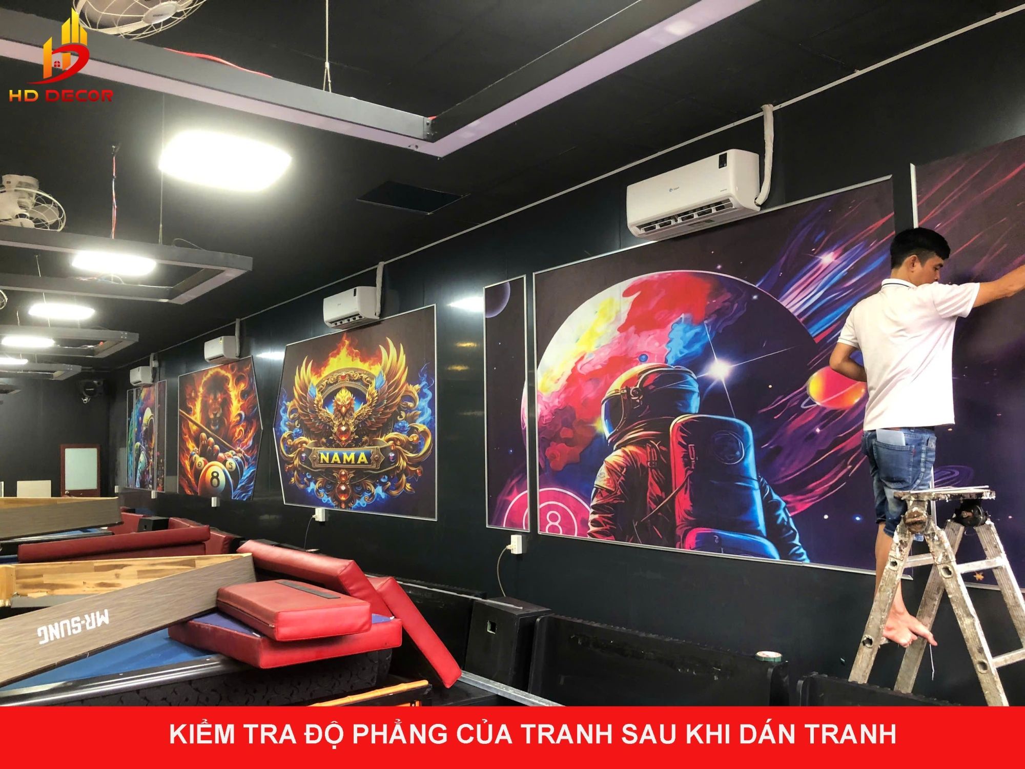 đơn vị thi công tranh dán tường giá rẻ