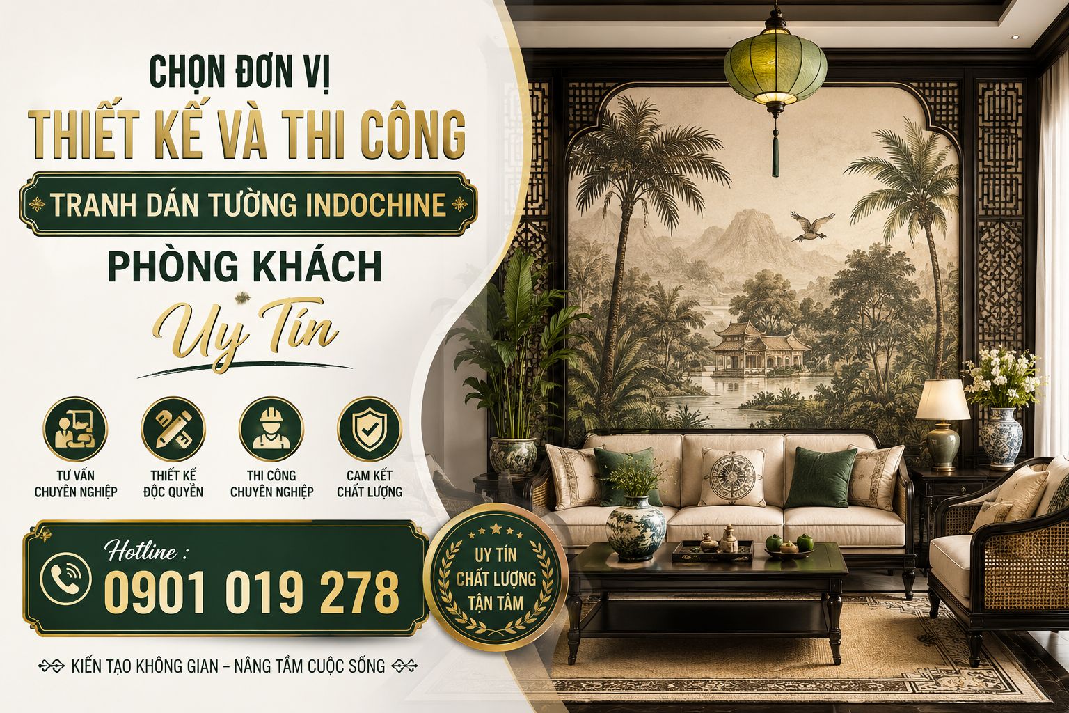 don vi thi công tranh dán tường thực tế