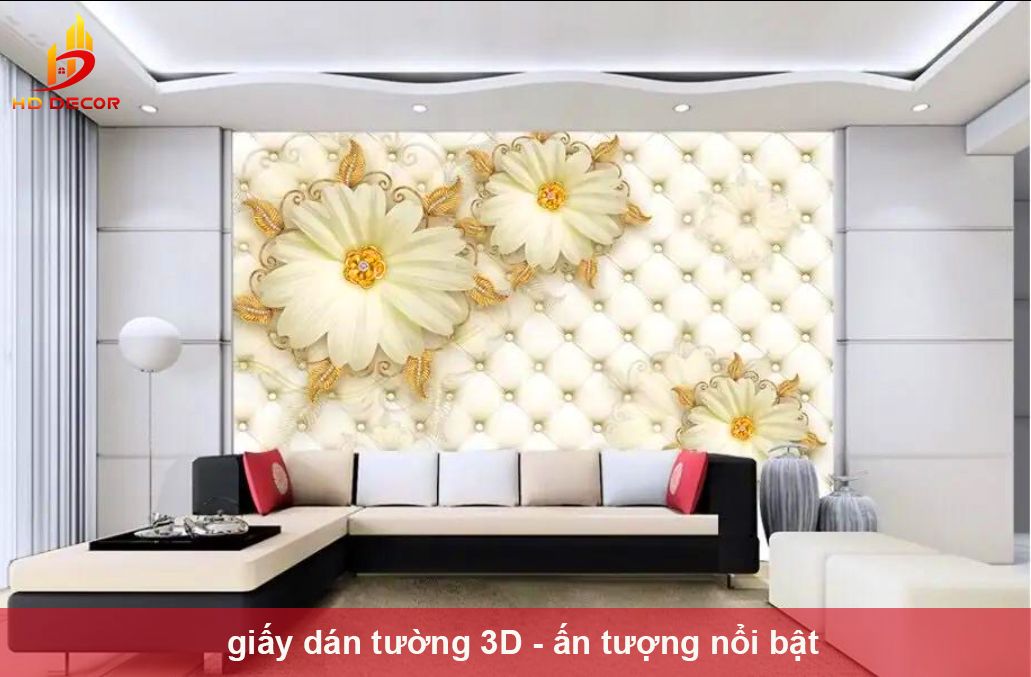 giấy dán tường 3D - ấn tượng nổi bật 