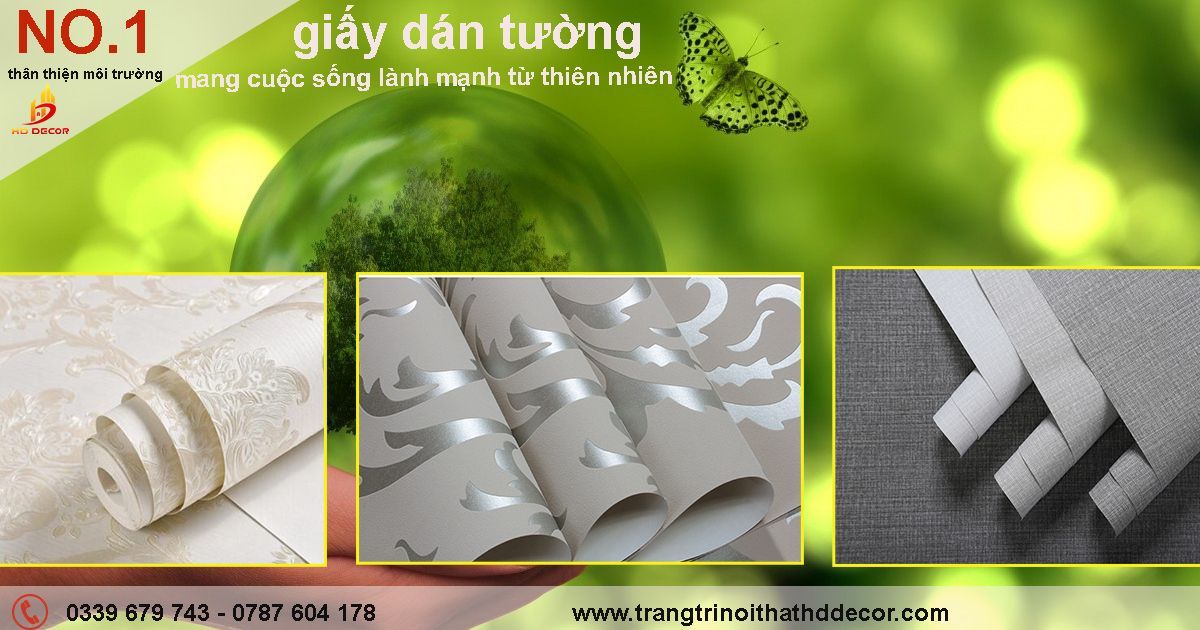 giấy dán tường an toàn , thân thiện với môi trường  