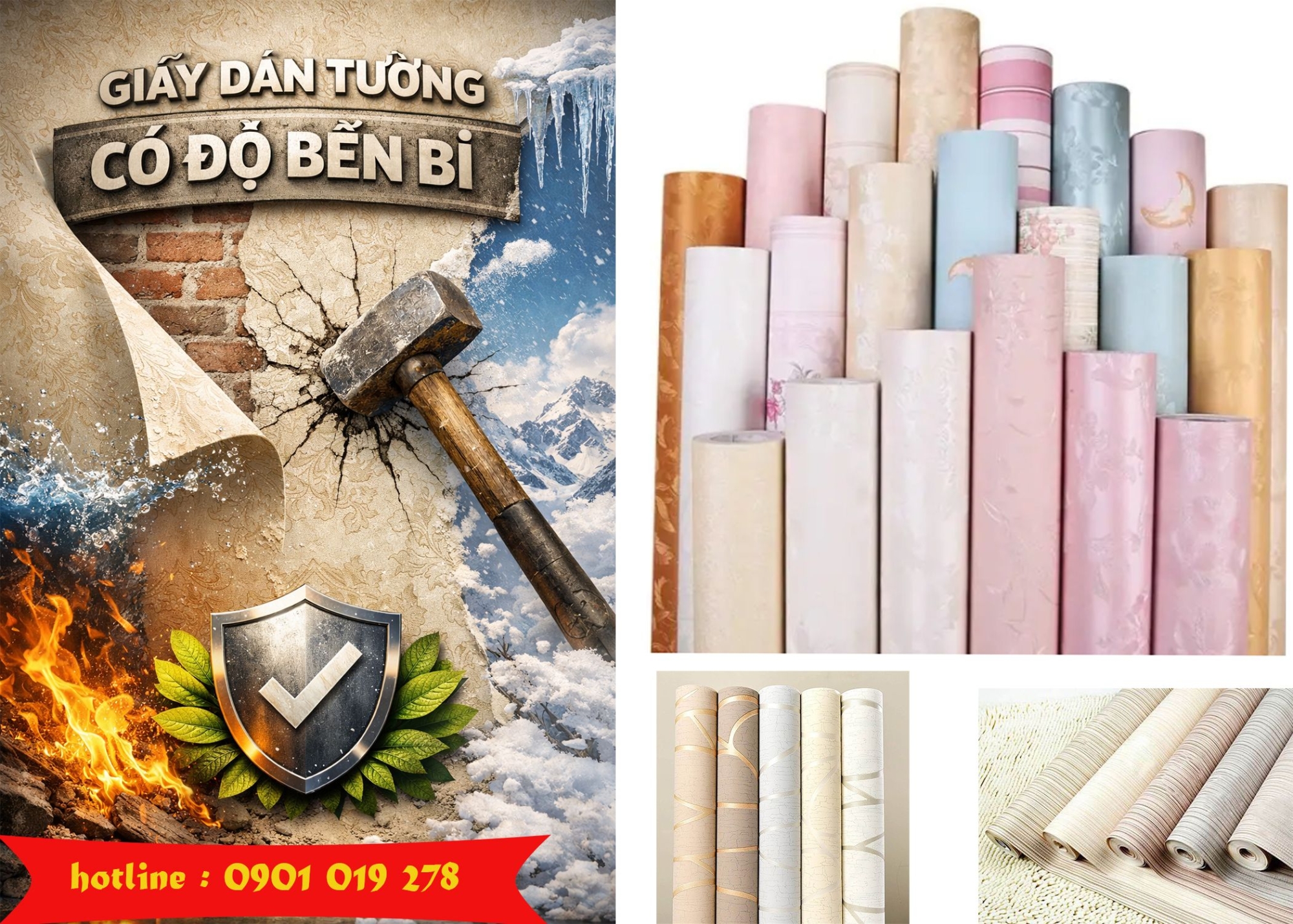 giấy dán tường có độ bền bỉ 