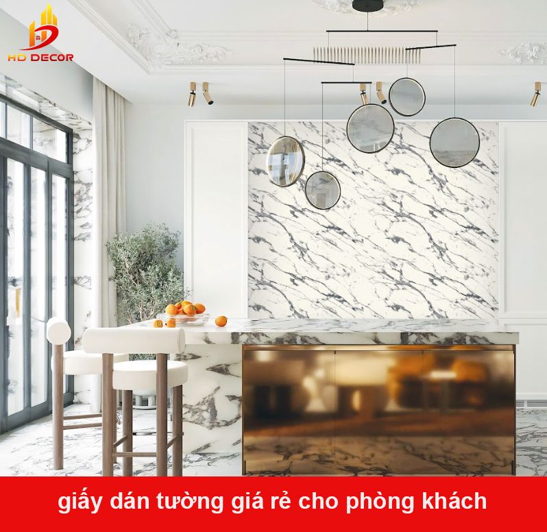 giấy dán tường giá rẻ phòng khách