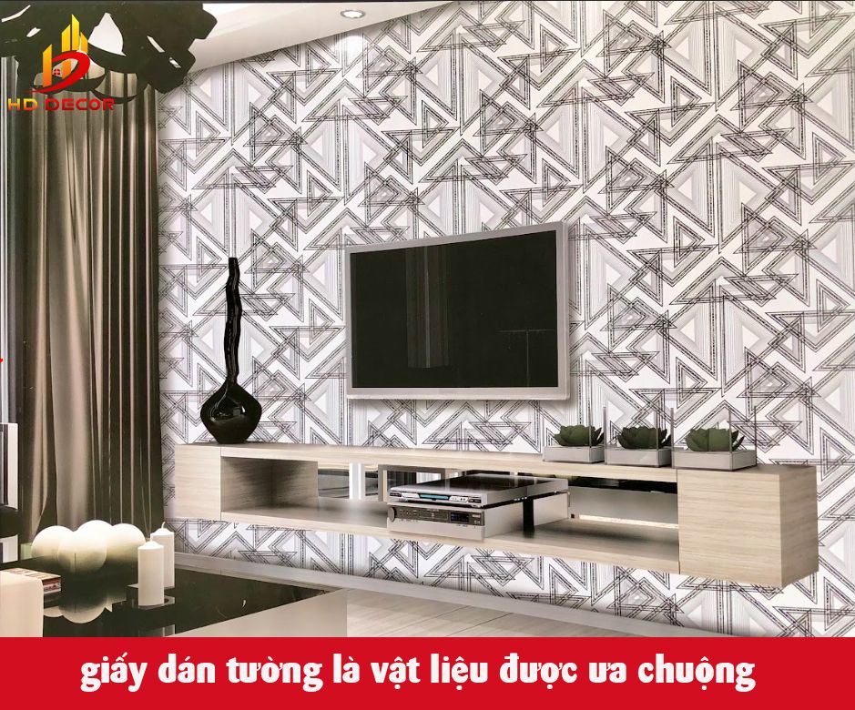 giấy dán tường là vật liệu được ưa chuộng 