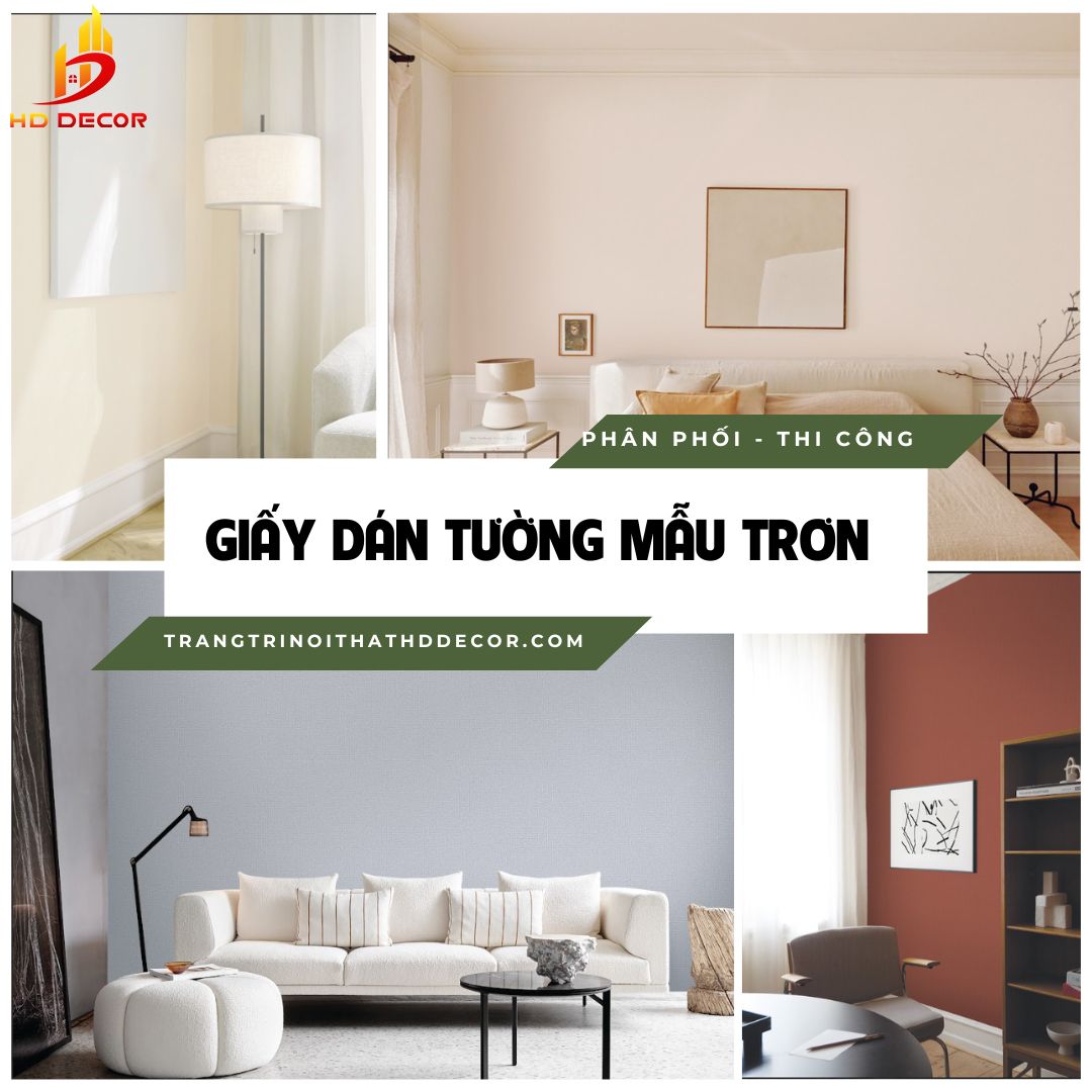giấy dán tường mẫu trơn giá rẻ 