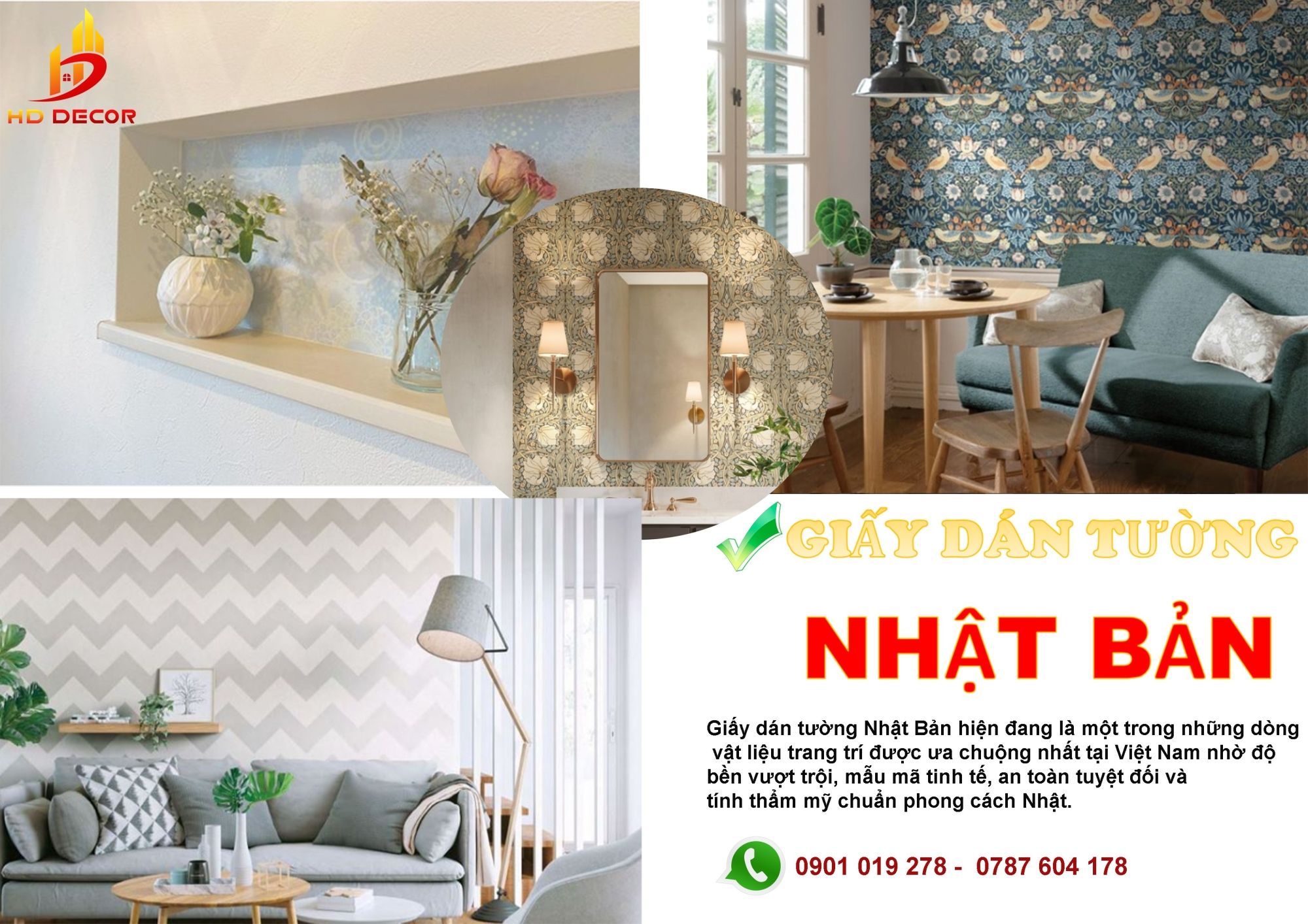 giấy dán tường NHẬT BẢN 